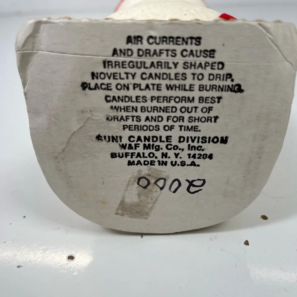 Vintage Suni Snowman Full Figure Candle NOS‎ Made In USA